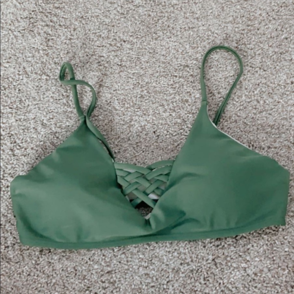 green swimsuit top!